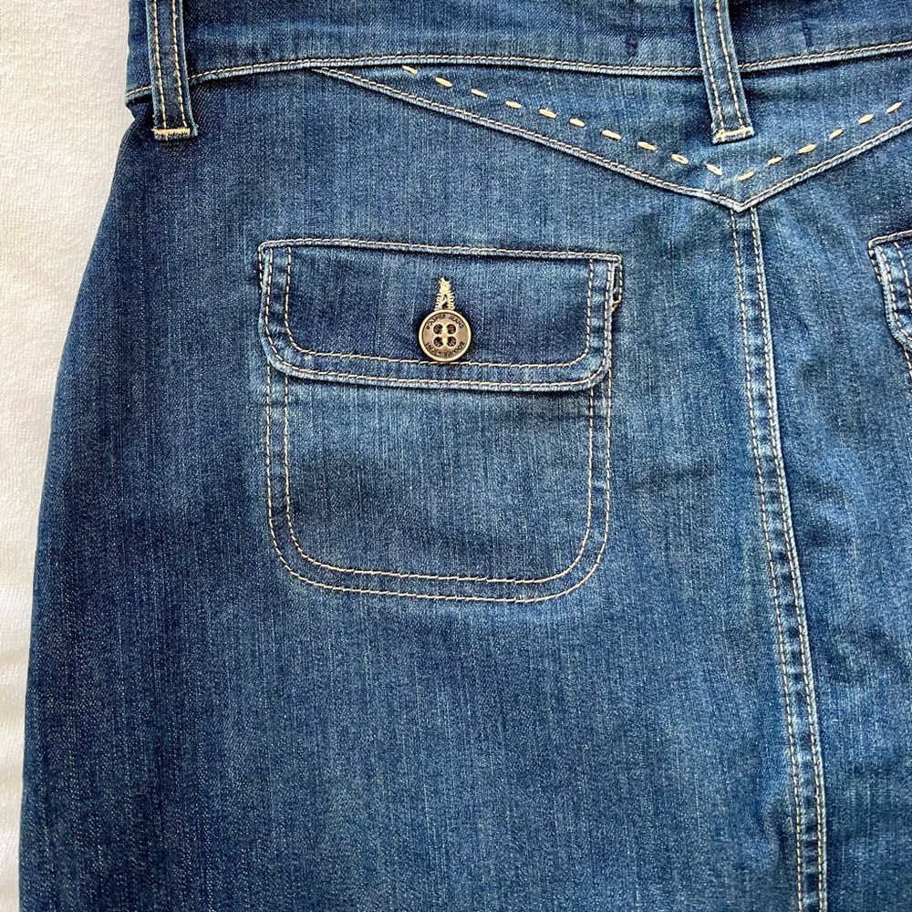 Bogner Blue Denim Knee-Length Skirt - Picture 7 of 12